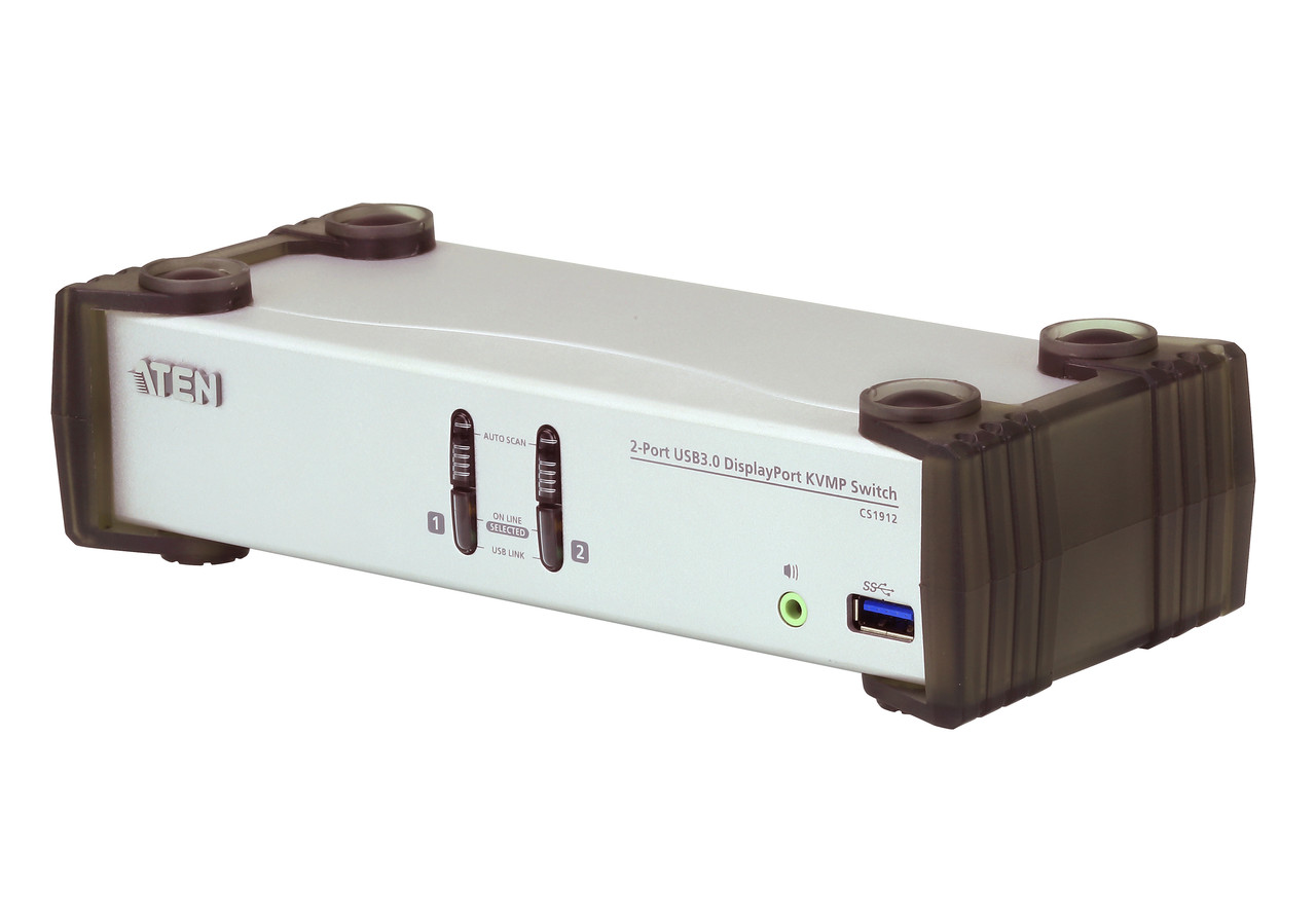 2-портовый, USB 3.0, DisplayPort KVMP -коммутатор (кабели в комплекте) CS1912 ATEN - фото 1 - id-p108100544