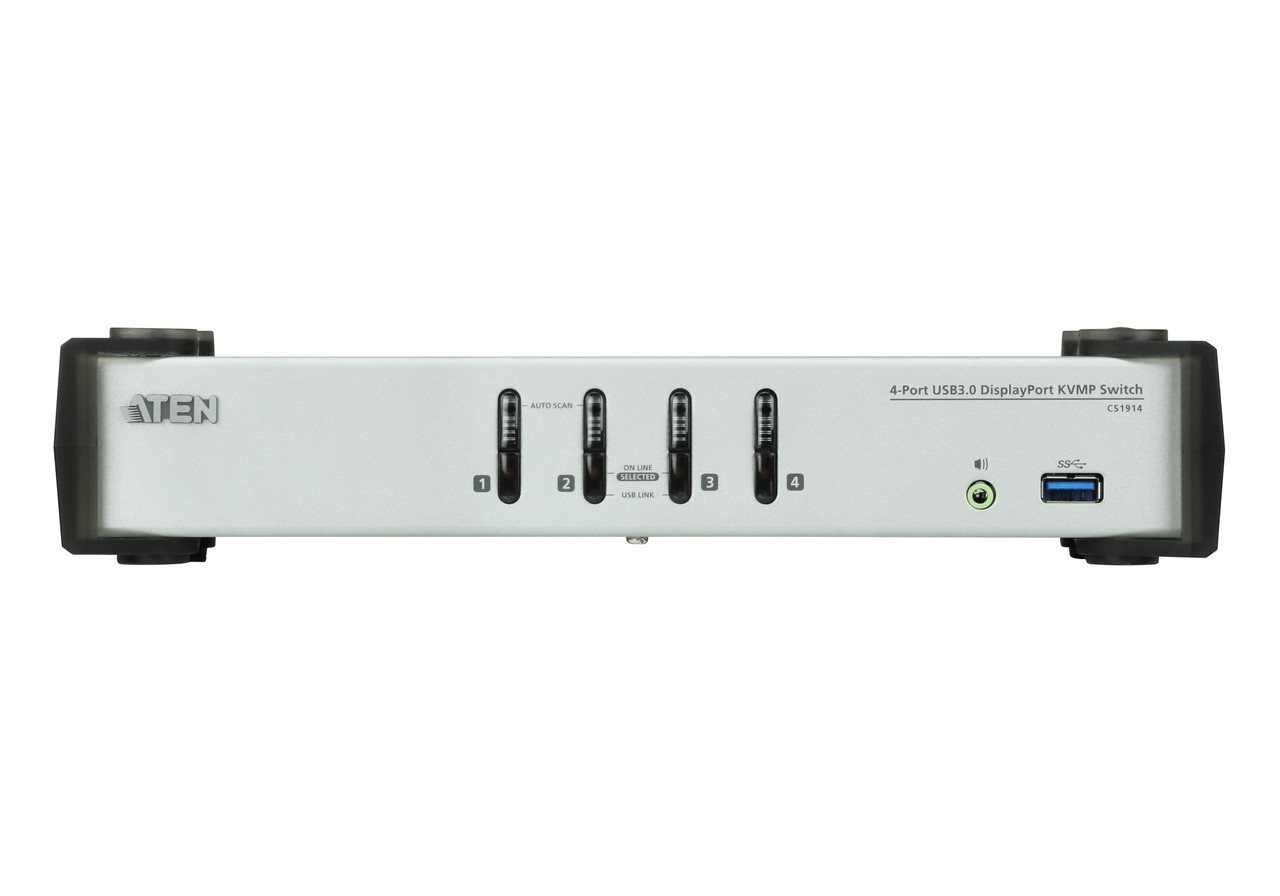 4-портовый, USB 3.0, DisplayPort KVMP -коммутатор (кабели в комплекте) CS1914 ATEN - фото 2 - id-p108100574