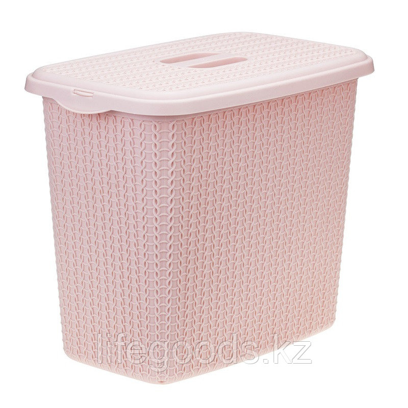 Контейнер для стирального порошка ВЯЗАНИЕ 6 л розовый М1244 - фото 1 - id-p108100893