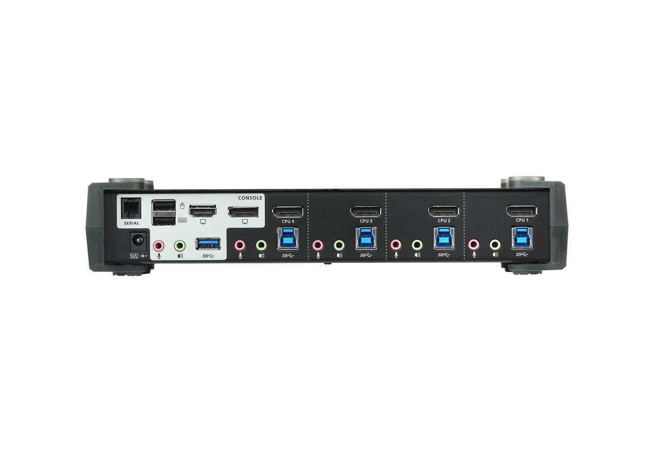 4-портовый, USB 3.0, DisplayPort, KVMP -переключатель с поддержкой 4K и MST (кабели в комплекте) CS1924M ATEN - фото 3 - id-p108100935