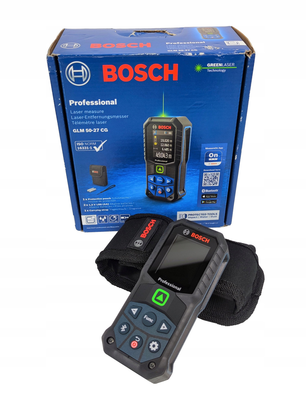 Bosch GLM 50-27 CG Профессиональный лазерный дальномер-уклономер 50 м с зелёным лучом. Внесен в реестр СИ РК. - фото 7 - id-p101167607