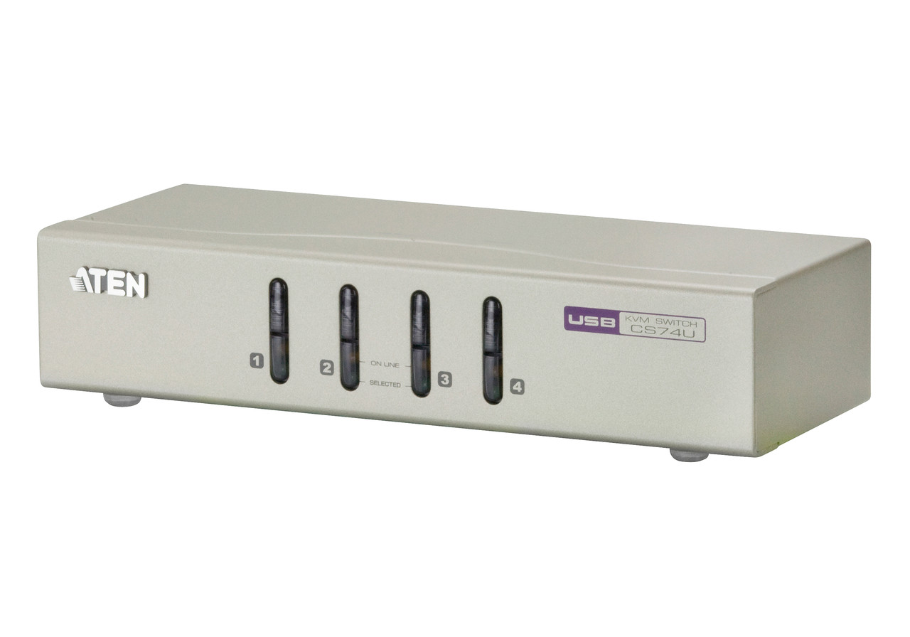 4-портовый, USB, VGA, аудио, КВМ-переключатель CS74U ATEN - фото 1 - id-p108101277