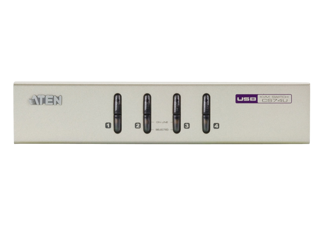 4-портовый, USB, VGA, аудио, КВМ-переключатель CS74U ATEN - фото 2 - id-p108101277