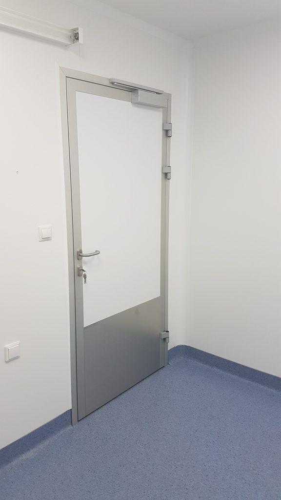 Дверь медицинская алюминиевая механическая, распашная - фото 1 - id-p108101628