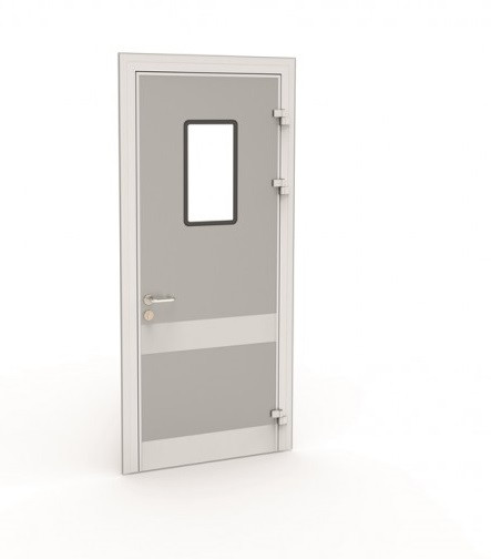 Дверь медицинская алюминиевая механическая, распашная - фото 3 - id-p108101628