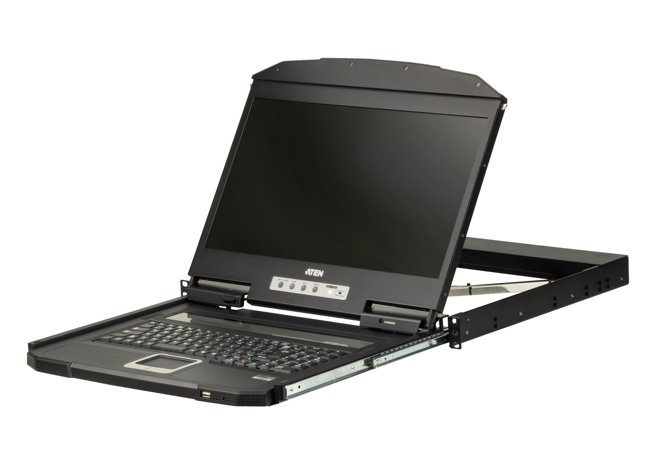 КВМ-консоль 1U, Single Rail, с широкоэкранным 18.5-дюймовым ЖК-дисплеем и интерфейсами USB,VGA CL3100NX ATEN - фото 1 - id-p108102756