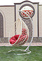 Подвесное кресло кокон из ротанга садовые качели белый, фото 2