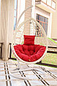 Подвесное кресло кокон из ротанга садовые качели белый, фото 3