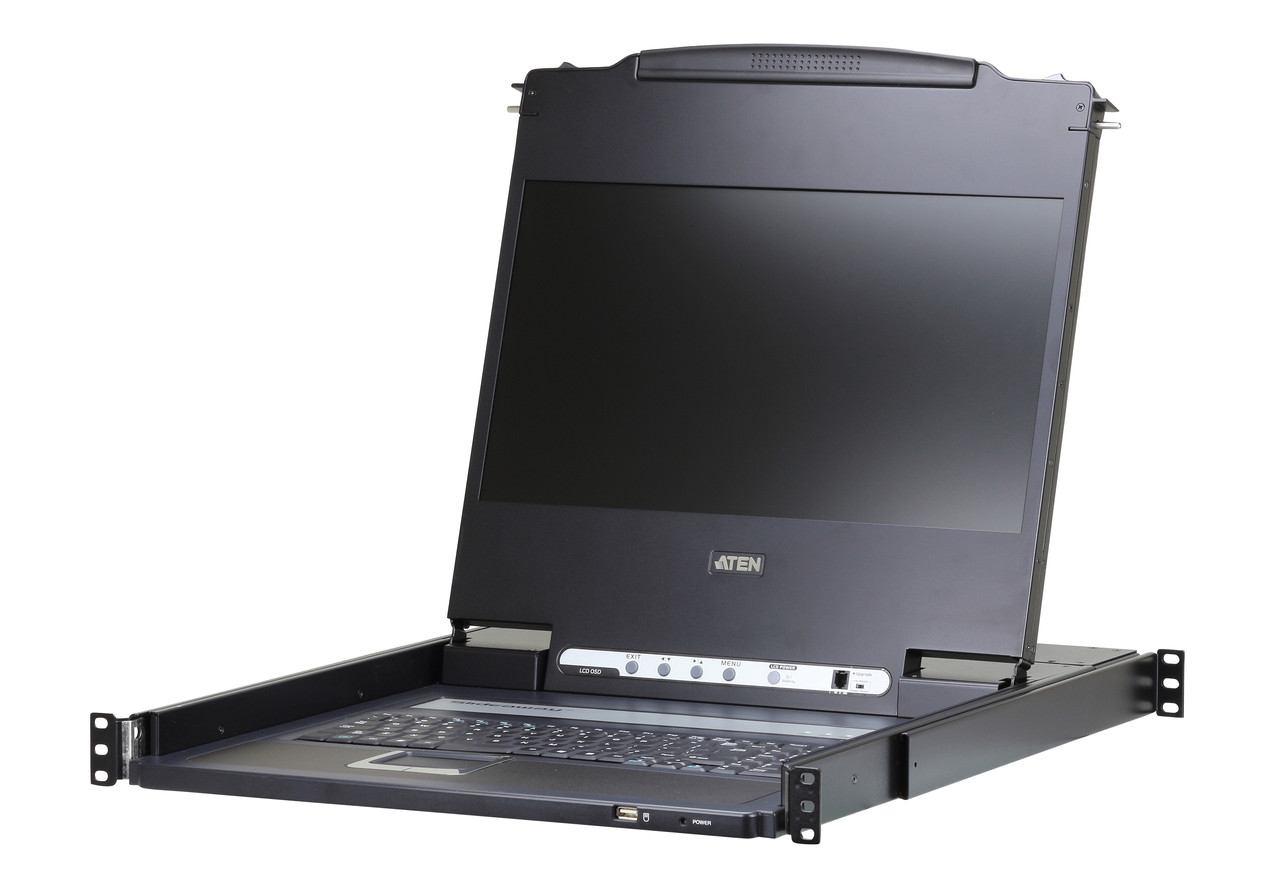 Однорельсовая KVM-консоль с 17.3" ЖК-дисплеем, поддержкой USB-периферии USB, DVI, HDMI, VGA CL6700MW ATEN