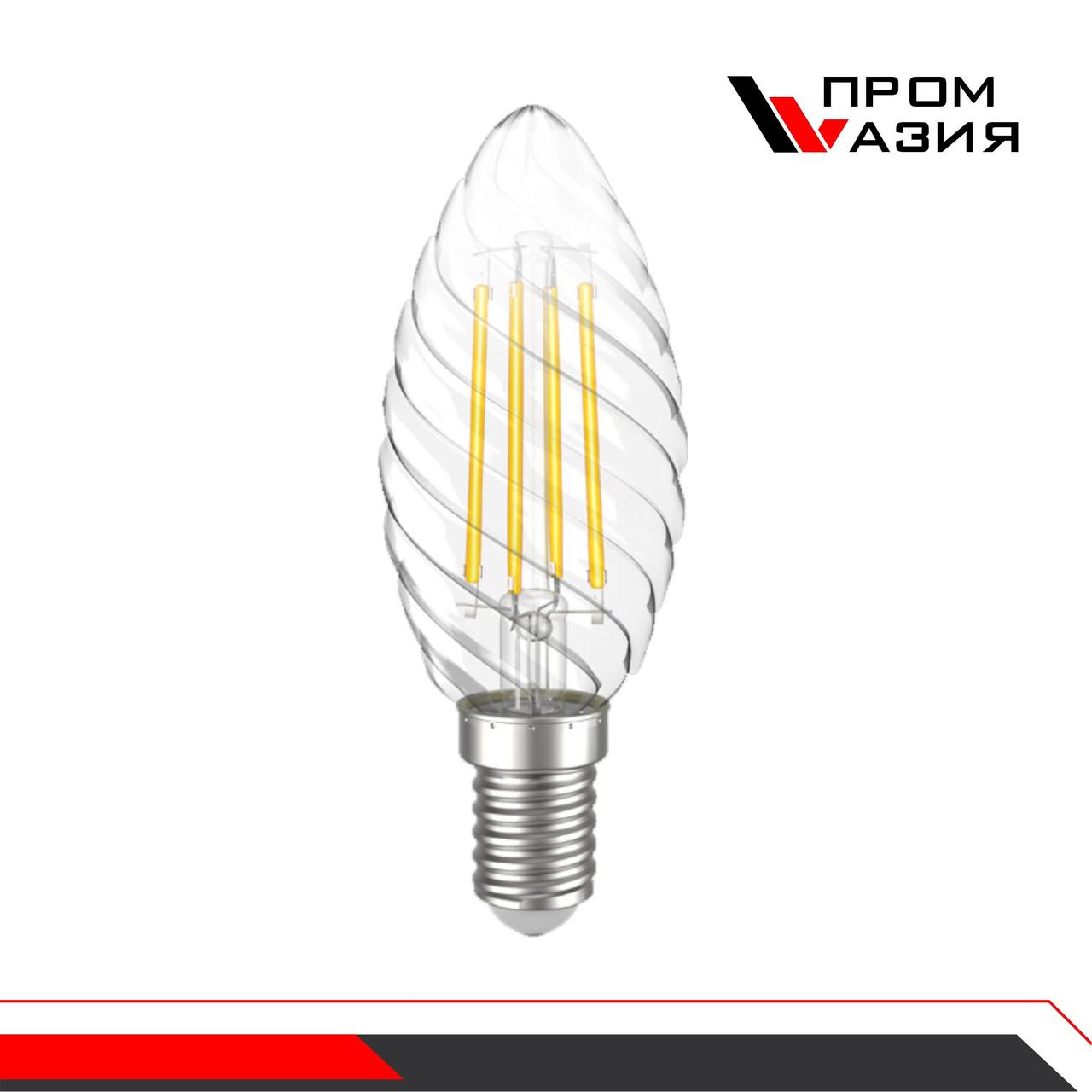 Лампа филаментная LED CT35 свеча вит. 5Вт 230В 3000К E14 серия 360° - фото 2 - id-p108104577