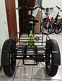 Электровелосипед трехколесный, складной 48v  500w (max 1000w), аккум. Li-ion 48v 14A/H. Вес 33 Кг. 20*4, фото 3