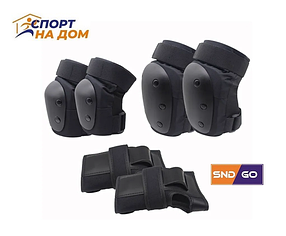 Защитный комплект для катания на роликовых коньках Linx Black XS