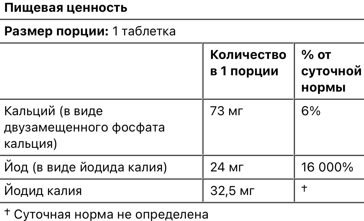 Source naturals йодид калия, 32,5 мкг, 120 таблеток - фото 3 - id-p108105619