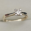 Золотое кольцо 16.5 р с бриллиантами 0,306 Ct VS2/M   VG, фото 4