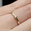Золотое кольцо с бриллиантами ж/з 0,104 Ct VS2/K  VG 16.5 р, фото 9