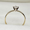Золотое кольцо с бриллиантами ж/з  0,20ct SI2/M ,VG ,16.5, фото 4