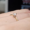 Золотое кольцо с бриллиантами б/з 0,237 Ct SI1-VS2/I,H  VG,17 р, фото 8