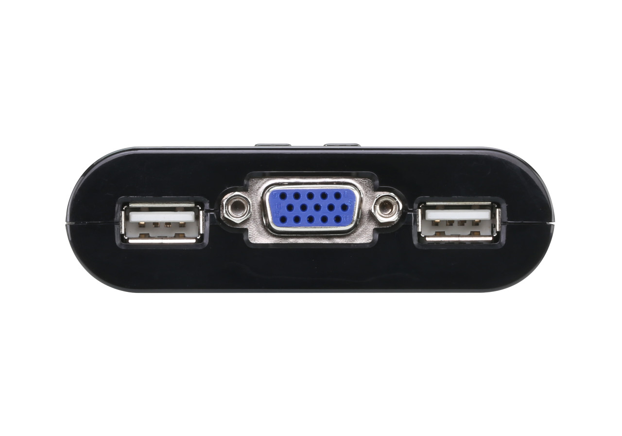 2-портовый, USB, VGA, кабельный КВМ-коммутатор с пультом удаленного переключения порта CS22U ATEN - фото 2 - id-p108108908