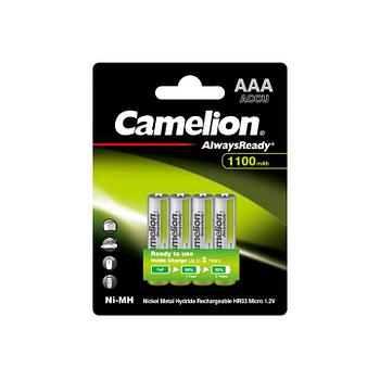 Аккумулятор CAMELION AlwaysReady Ni-MH Rechargeable NH-AAA1100ARBP4 4 шт. в блистере