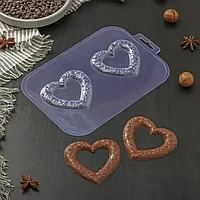Форма для шоколада и конфет с сердечками