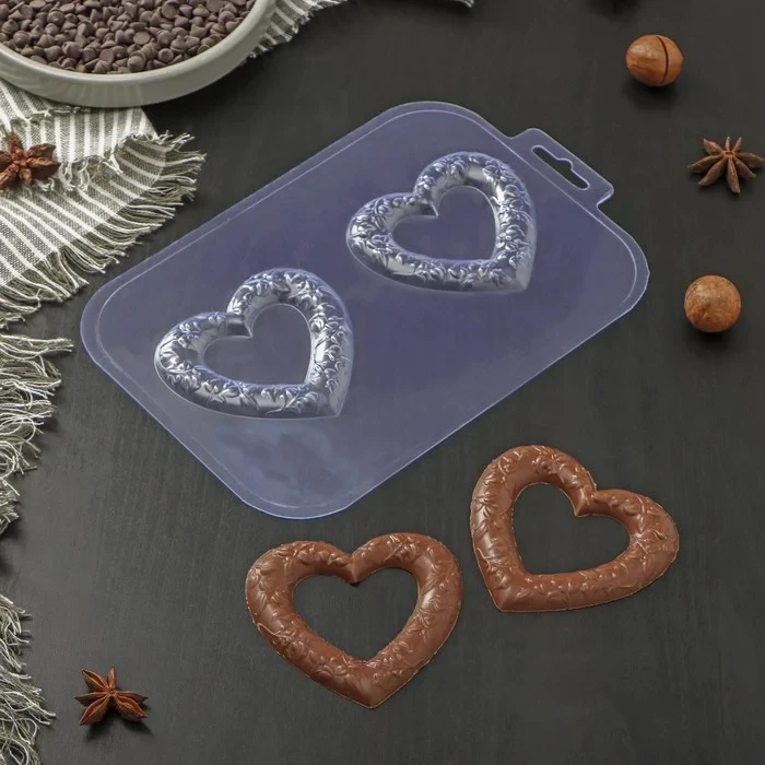 Форма для шоколада и конфет с сердечками - фото 1 - id-p108108996