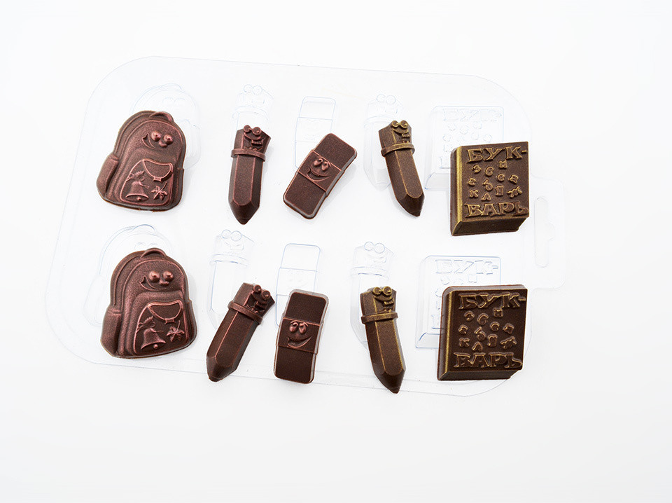 Форма для шоколада и конфет «школьный набор», цвет прозрачный - фото 1 - id-p108109028