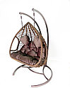 Подвесное кресло кокон из ротанга садовые качели коричневый Coco, фото 3