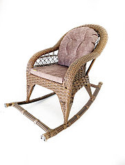 Садовые кресла качалка стулья ротанговая мебель Izabella коричневый