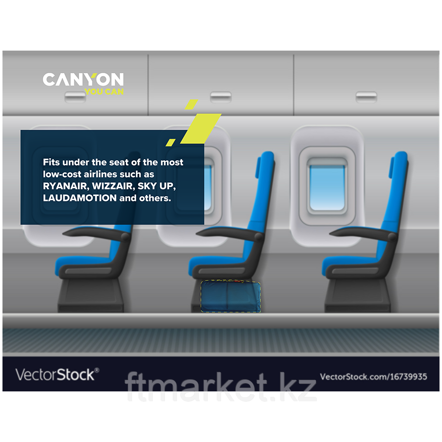 CANYON backpack CSZ-02 Cabin Size Yellow, фото 1