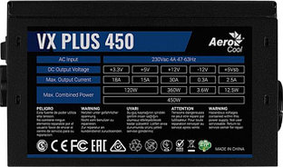 Блок питания AeroCool VX 450 Plus 450 Вт