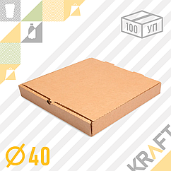 Коробка для пиццы Бурая 400*400*40  (100шт/уп)