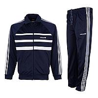 Мужской спортивный костюм Adidas, синий/белые полоски