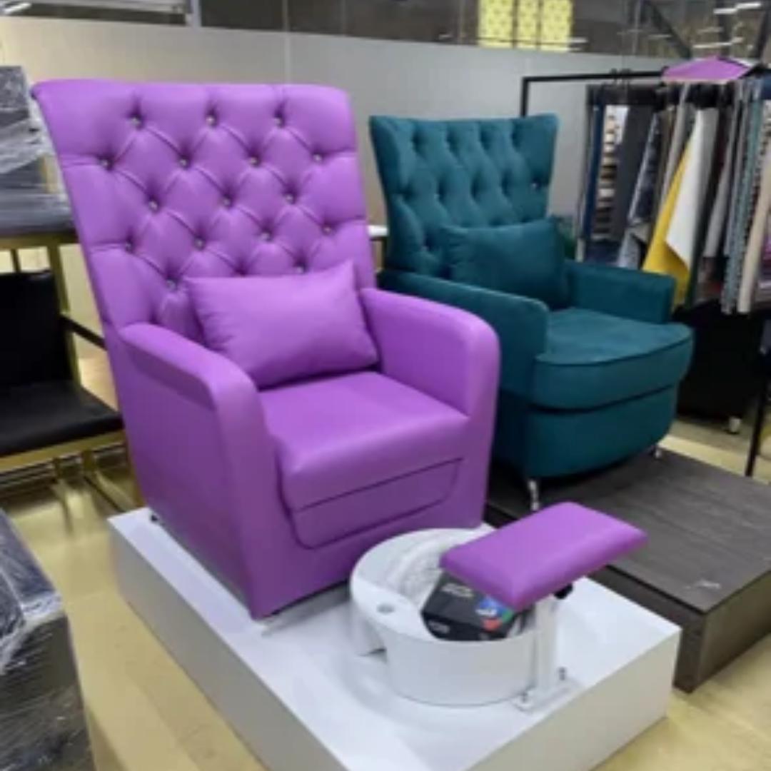 Фиолетовое педикюрное кресло с подушкой BM-PK-014 - фото 1 - id-p99741934