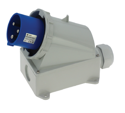 Вилка настенная CA1107 INPIN 63A/230V/1P+N+E/IP67