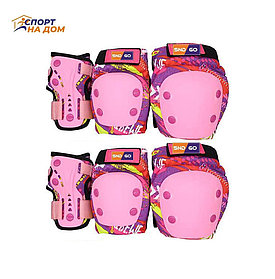 Защитный набор для катания на роликовых коньках Linx Pink S