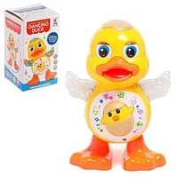 YJ-3004 Танцующий утенок Dancing duck интерактивный на батар, 19*10см