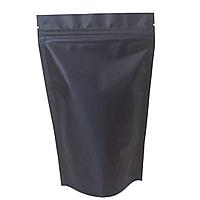 Пакет металлизированный черный матовый (дойпак) 15*22+4*2 см