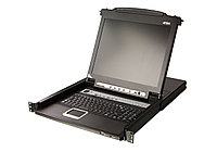16-портовый, PS/2-USB, VGA, Single Rail KVM-переключатель с 17.3" FHD ЖК-дисплей CL5716MW ATEN