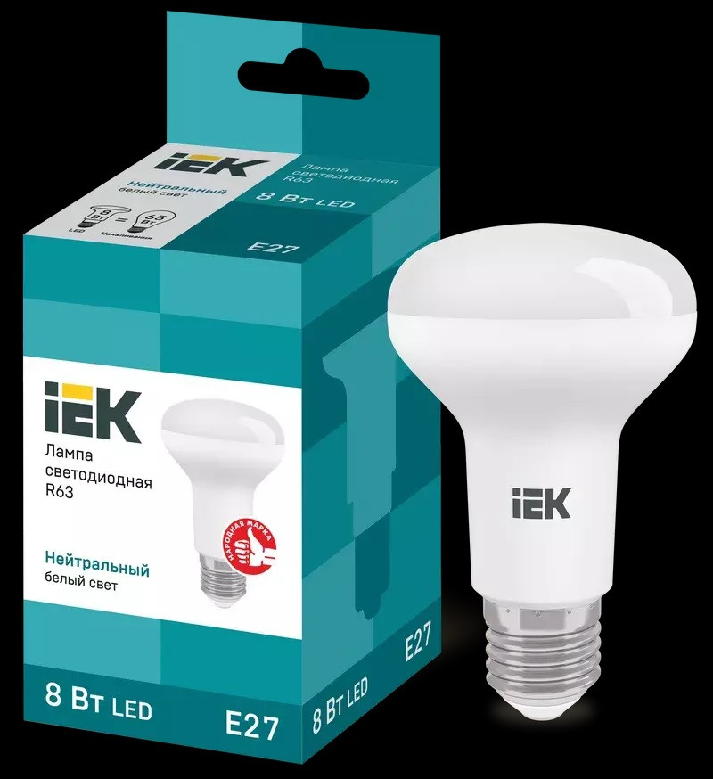 Лампа светодиодная ECO R63 рефлектор 8Вт 230В 4000К E27 IEK - фото 1 - id-p108124480