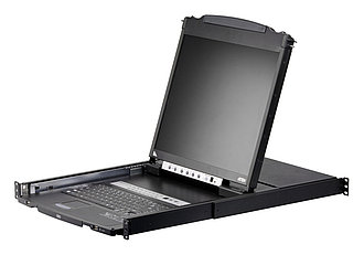 16-портовый, PS/2, USB, VGA, КВМ-коммутатор с 19"  ЖК дисплеем, Dual Rail,  CL5816N ATEN