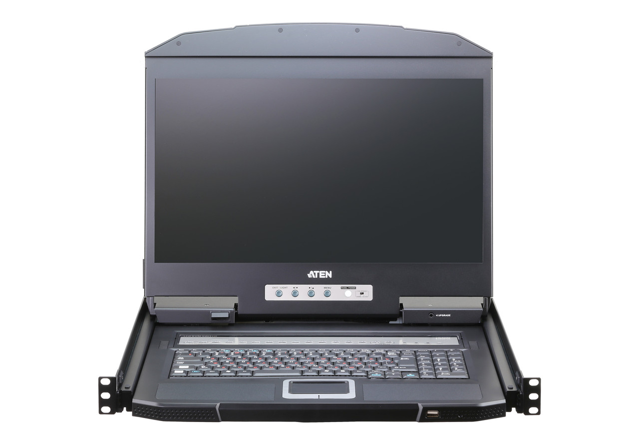 16-портовый КВМ, Single Rail, с широкоэкранным 18.5-дюймовым ЖК-дисплеем, PS/2-USB, VGA CL3116NX ATEN - фото 2 - id-p108125275