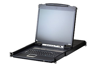 8-портовый, PS/2, USB, VGA, КВМ-переключатель с 17 " ЖК дисплеем, доступом по IP,  CL5708IM ATEN