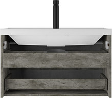 Тумба подвесная с умывальником "Bazis 90" Loft В2 Бетон Домино, фото 4