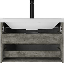 Тумба подвесная  с умывальником  "Bazis 80" Loft В2 Бетон Домино, фото 4