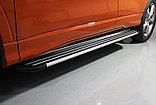 Пороги алюминиевые "Slim Line Silver" 1780 мм ТСС для Audi Q3 2019-, фото 3