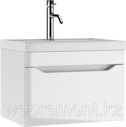 Тумба подвесная под умывальник "Радуга 60" Ева с одним ящиком В1 Айсберг, фото 1