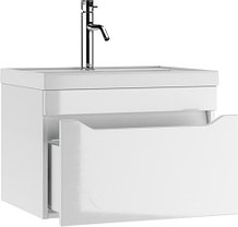 Тумба подвесная под умывальник "Радуга 60" Ева с одним ящиком В1 Айсберг, фото 3