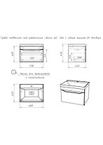 Тумба подвесная под умывальник "Радуга 60" Ева с одним ящиком В1 Айсберг, фото 5