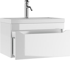 Тумба подвесная под умывальник "Радуга 70" Ева с одним ящиком В1 Айсберг