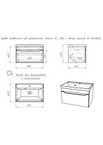 Тумба подвесная под умывальник "Радуга 70" Ева с одним ящиком В1 Айсберг, фото 5